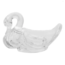 石鹸皿1pcアクリルホルダー透明な白鳥の形状皿