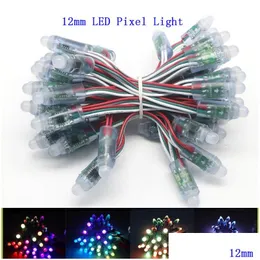 LED 모듈 WS2811 픽셀 모드 문자열 12mm fl 색상 개별 주소 지정 가능한 디지털 RGB 로프 라이트 DC5V IP68 방수 방수 드롭 DH0H1