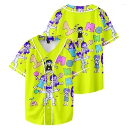 メンズTシャツwamni omoriゲーム野球ユニフォームハラジュク服ヒップホップ薄いプルオーバー夏のカジュアルショートスリーブ面白い服