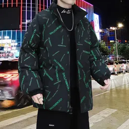 Parka da uomo in piumino 2023 streetwear invernale due lati cappotto da uomo giacca a bolle in tinta unita oversize caldo piumino coreano di moda 231023