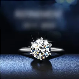 Solitaire 100% Soild 925 Sterling Silber Ring 1ct Soa 5A Zirkon Stein cz Verlobung Hochzeit Band Ring für Frauen Männer Schmuck