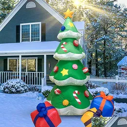 Christmas Decorations 2.1M Nt Inflatable Tree Glowing Merry Outdoor Led Light Up Party Year 221123 Drop Delivery Home Garden Festive Dh1Ry