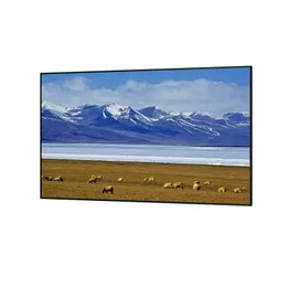 100 "16: 9 Sabit Çerçeve 4K HD Projektör Ekran Duvara Montajlı Metal Dar Frame Anti Işık Projektör Ekran 8K Ev Sineması Sineması 8K