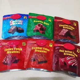 حقيبة تغليف بلاستيكية صالحة للأكل 600 ملغ تشوكليت Chewy Caramel Fudge Brooms Bites Bags MyLar Resealbles Packing Pack