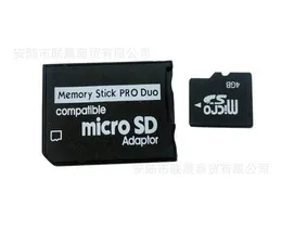 Micro SD to Memory Stick Pro Duo Adapter MicroSD TF Converter Micro SDHC to MS PRO Duo Memory Stick Reader for Sony PSP