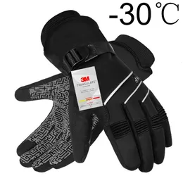 Cycling Gloves MOREOK Winter Waterproof Thinsulate Thermal Touchscreen Snow Snowboard Glove Windproof Motorcycle Bike Cycling Ski Gloves Men 231023