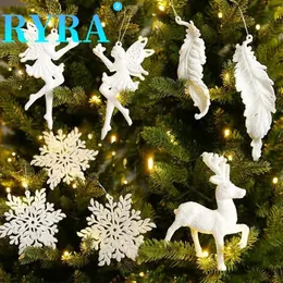 Christmas Decorations Xmas Tree Pendants Snowflake Angel Deer Hanging Ornaments For Home Kids Toy Navidad Year Party 231023