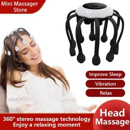 Head Massager Airsidun Cordless Electric Scalp 14 Vibrating Contacts 6 Adjustable Modes for Pain Anxiety Relief Stress 231024