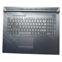 Laptop palmrestkeyboard para asus G731GU-1F nova capa azul com retroiluminação com touchpad fr francês 90nr01t6-r33fr0 v185062ge1 fr