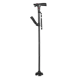 Altri articoli per la salute e la bellezza 1pc Bastoni telescopici a LED Bastoni da passeggio pieghevoli Bastoni pieghevoli con allarme per anziani 84cm 231023