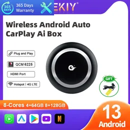 New Car 8GB 128GB Android 13.0 Wireless CarPlay TV Ai Box 4G 64G QCM6225 8-Core Android Auto Netflix Iptv For OEM Wired CarPlay