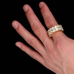 Кольца золотого цвета с квадратным цирконием, модное женское кольцо с австрийским цирконом, для вечеринки, обручальное кольцо, ювелирное изделие, подарок