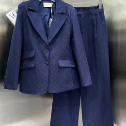 Gucci Luxus-Designer-Damenanzüge, Blazer, Jacken, Anzüge, Kleidung, blaue Serie, Frühling und Herbst, neu veröffentlichtes Set