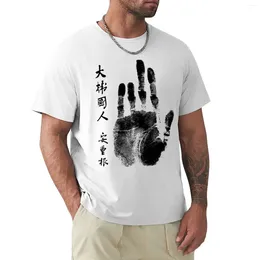Herrtankstoppar ahn jung-geun handtryck t-shirt kort hylsa tee-utgåva t ​​shirt svarta skjortor snabb torkning herr vit