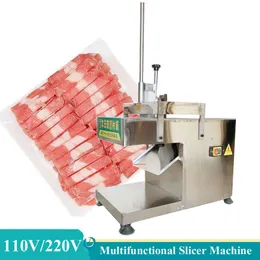 Commercial Electric Meat Slicer Multifunktionellt rostfritt stål Köttskärmaskin Nötkött Mutton rullar Cutter Machine