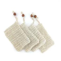 Spazzole da bagno Spugne Lavapavimenti Sacchetti in rete esfolianti Custodia per doccia Corpo Mas Scrubber Borsa per sapone in ramia organico naturale Sisal Save G1024