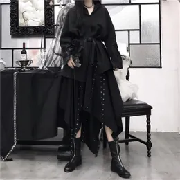 Etek kadın steampunk gotik vintage Victoria Çingene Hippi Partisi etek harajuku siyah y2k cosplay punk etek 231023