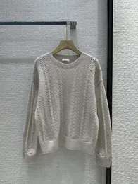 Женские свитера 2023, полосатый кашемировый вязаный свитер в тон, свободная версия верхней части тела, расслабленный и ленивый, нежный