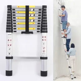Single Telescopic Ladder/Aluminum Alloy For Home Garden Construction Use/Stable Safety MultiPurpose Convenient/Bamboo Ladder EN131