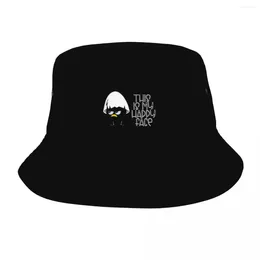 Berets Summer Panama Hats Cartoon Cartoon Chicken for Men Women Fisherman Caps Bawełniane wiadra na zewnątrz kapelusz