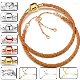 Charm Bracelets 2Pcs/Lot Summer Jewelry Leather Chain DIY Beads Luxury Bracelet For Women Men Friends Bijoux Gifts Wholesale