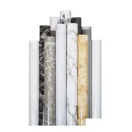 Outros adesivos decorativos 40 cm de largura mármore auto adesivo papel de parede vinil adesivos de parede à prova d'água papel de contato para cozinha decorativ ot4yt
