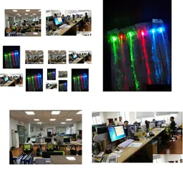 Flashing Hair Braid Colorf LED Light Emitting Fiber Flash Wing Bar Disco Dance Headdress Butterfly Angel Drop Delivery Products Acces DHTGD