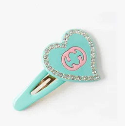 Clips Barrettes Luxury letters brand hair clips barrettes for girls sweet cute letter blue shining crystal bling diamond BB hairclips pins jewelry