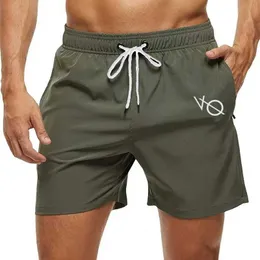 Szorty męskie Modne wydrukowane solidne, swobodne spodenki na plażę dla mężczyzn elastyczne talia w rozmiarze sportowe sportowe spodnie Szybkie suche spodnie dresowe 5xl