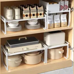 Kitchen Storage 1Layer Organizer Cabinet Shelf Rack Space Saving Steel Frame Stackable Rust Resistant Accessorie