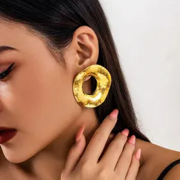 Ohrstecker Lacteo Steampunk Unregelmäßige Runde Ringe Charme Ohrring Für Frauen Mode Gold Farbe Metall Damen Schmuck Party Geschenke
