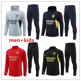 22 23 24 Men Kids hooded arsen football tracksuit soccer jerseys PEPE SAKA adult boys Gunners training suit ODEGAARD THOMAS TIERNEY SMITH ROWE Transport