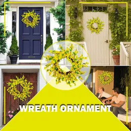 Decorative Flowers Home For Door Pumpkin Holiday Decoration Garland Simulation Green Decor Flower Ball