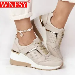 Buty Wnfsy Women Winges Sneakers koronkowe oddychające buty sportowe swobodne kobiece obuwie panie wulkanizowane zapatillas de Mujer 231023