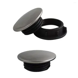 Mutfak muslukları 4pcs paslanmaz çelik lavabo deliği kapağı dağıtıcı banyo için dekoratif 25-30mm (gümüş)