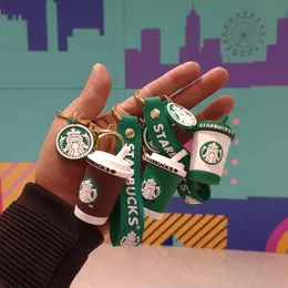 Creative Milk Tea Cup Keychain Cartoon Car Pendant Toy Jewelry Cute Bag Keychain Wholesale