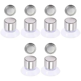 Soap Dishes 6 Sets of Strong Magnetic Soap Rack Bathroom Suction Cup Box Creative Magnetic Soap Holders Bathroom Wall Hanging Soap Holders 231024