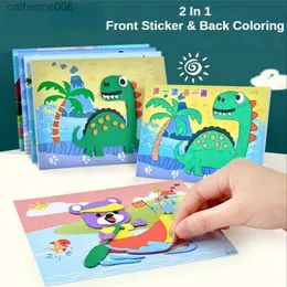 Other Toys 10Pcs Kids 3D EVA Foam Stickers Cartoon Dinosaur Animal Puzzle Game DIY Art Craft Drawing Toy Educational Toys for Children GiftL231024