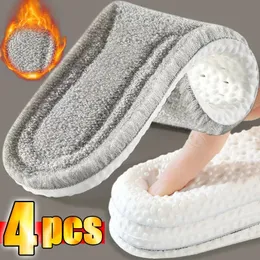Sapatos peças acessórios inverno quente palmilhas de pelúcia mulheres homens engrossar almofadas térmicas auto aquecidas inserções esportivas macias cashmere botas de neve estofamento 231024