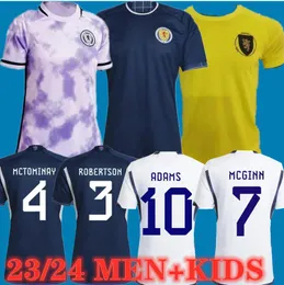 2023 Maglia da calcio scozzese 150 ° anniversario Squadra nazionale John McGinn Scott McTominay SHANKLAND ROBERTSON FRASER ADAMS HANLEY DYKES magliette da calcio kit uomo bambino