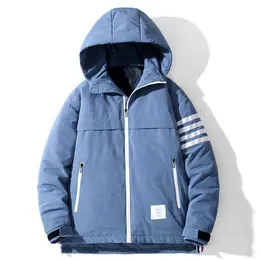 Trendy Brand Four Bar Down Jacket Men Winter Thicked 90 White Duck Down Par Casual Sports Hooded Jacket