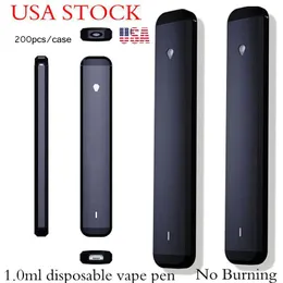 Empty 1.0ml Disposable Vape Pen 280mah Rechargeable Battery USA Stock Thick Oil Tank Quality Promised D9 Device 200pcs/case Overnight Service