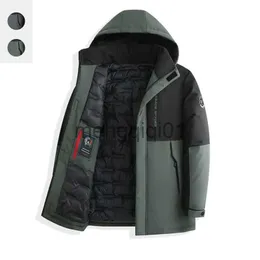 Donsparka's voor heren Modieuze winterjas met capuchon en afneembare hoed - Warm en stijlvol katoenen jack voor een casual en sportieve look J231024