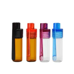 Storage Bottles & Jars Epacket 24Pcslot 51Mm36Mm Glass Case Smoking Bottle Snuff Snorter Dispenser Plastic Cap Vial Storage Container Otr28