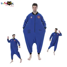 Cosplay apagado engraçado pamas para adulto halloween azul astronauta traje unisex zíper macacão festa de carnaval fantasia dresscosplay