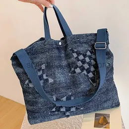 Borsa a mano in denim vintage Borsa a tracolla Pentagram da donna Borsa ad alta capacità Soul Bagborse elegantinegozio