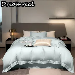 Bedding sets Dreamreal Pure Bamboo Queen King Size Set Organic Luxury Duvet Cover Bed Sheet Pillowcase Soft Cooling Linen 231023