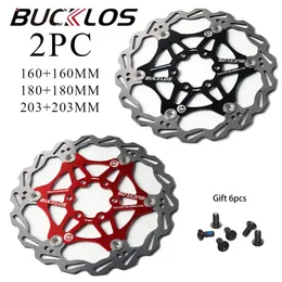 Bike Groupsets 2PC BUCKLOS Bicycle Disc Brake 160180203 Bike Floating Rotors Stainless Steel Mountain Bike Brake Rotor Mtb Rotors Part 1PC 231023