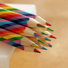 Malstifte, 4 Stück, Kawaii, 4 Farben, konzentrische Regenbogen-Bleistifte, Buntstifte, Buntstift-Set, Kunstschulbedarf zum Malen, Graffiti, Zeichnen, 231023