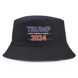 Chapéus de festa Trump 2024 Hat Bucket Sun Cap EUA Eleição Presidencial Eleições de Pescador Bonés de Beisebol Salve a América Novamente Drop Deliver Dhvwd